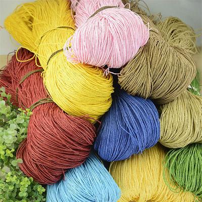 600M Summer Natural Raffia Straw Yarn Crochet Paper Straw Threads Handcrafts For DIY Knitting Hat Handbag Basket Rattan Material
