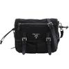Logo Shoulder Bag BT0687 Black Nylon Women Used