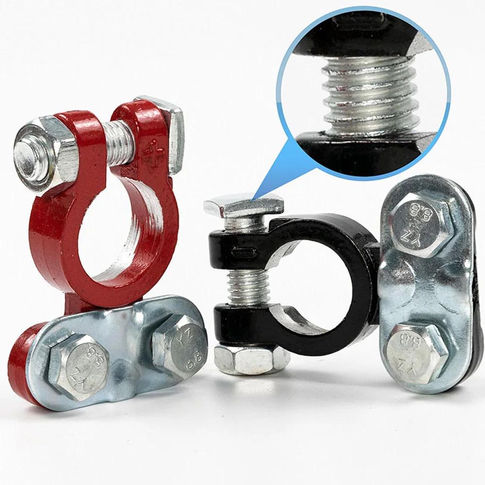 Car Battery Terminal 12V 24V Clamp Pile Head Connector Pole Post Heavy-duty Clamp Clip Terminal Pile Head for Auto Boat Truck