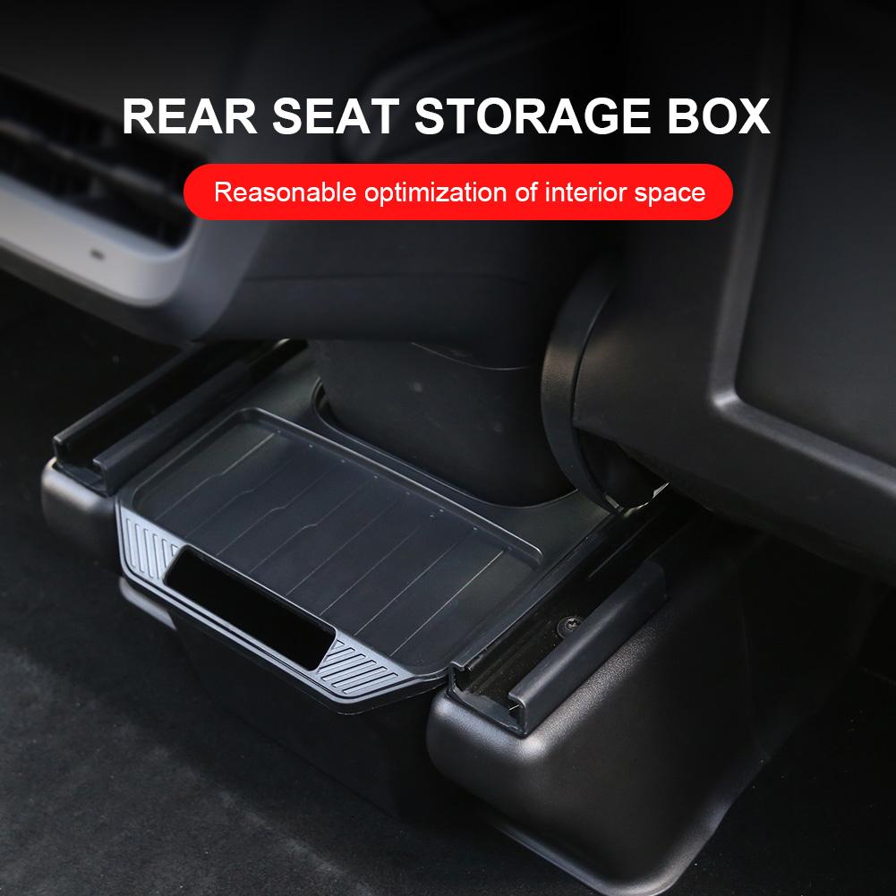 High Capacity Car Under Seat Trash Can Scratch Proof Rear Cabin Storage Container Space Saving ForTesla Model Y 2026 2026