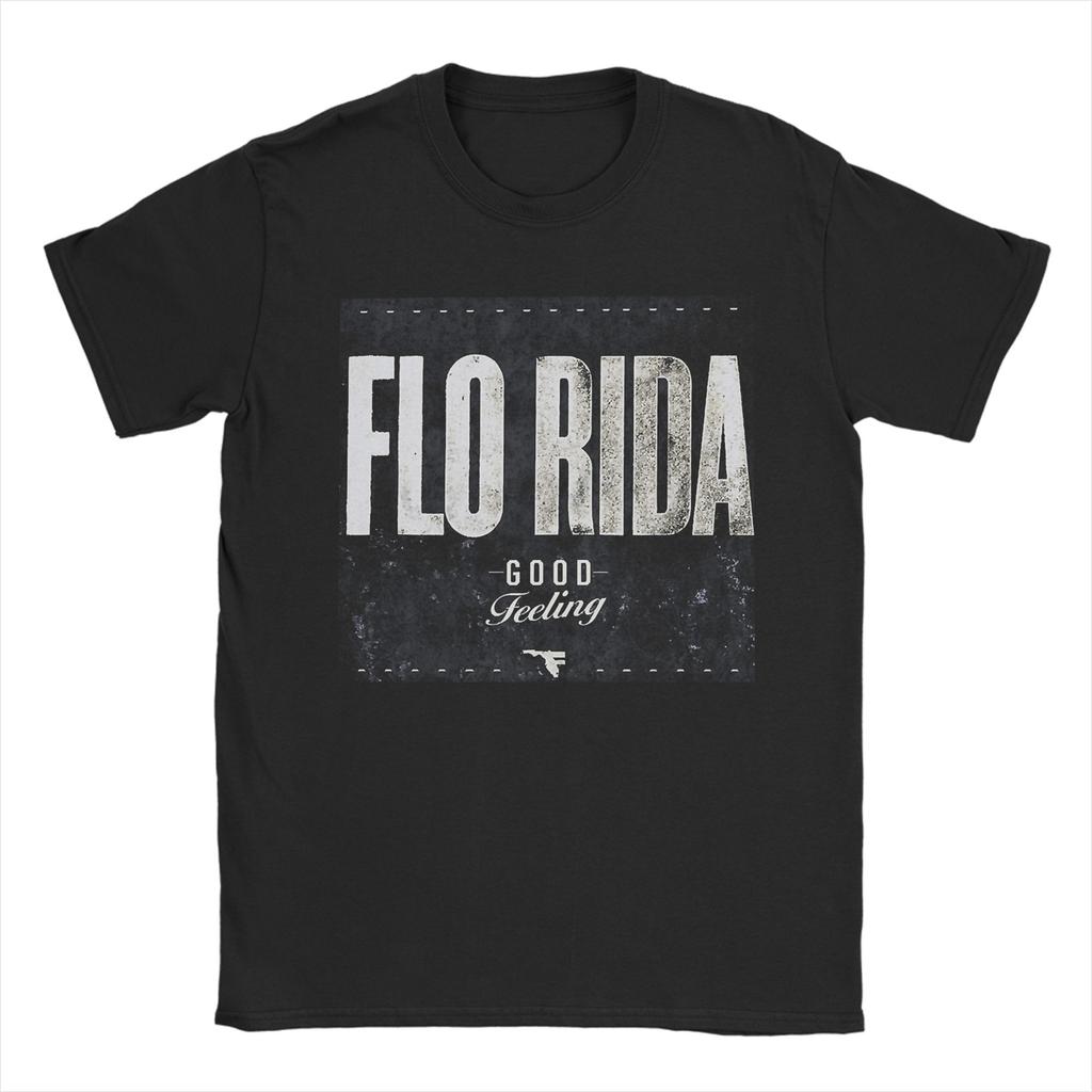 Retro Flo Rida TShirt For Unisex WoUnisex Round Neck Short Sleeve Top Tee Cotton Summer Clothing