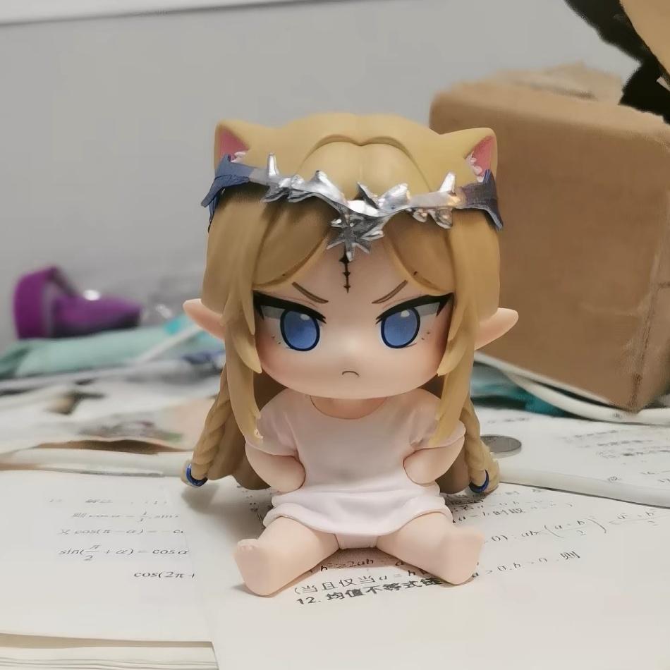 Wuthering Waves Cartethyia Kawaii Cartoon Figure - Anime Cosplay Desk Decor Sitting Model Collection Birthday Gift