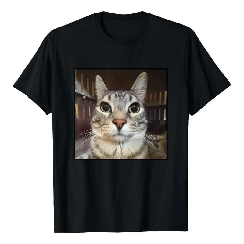 Camiseta Silly Staring Cat Meme S