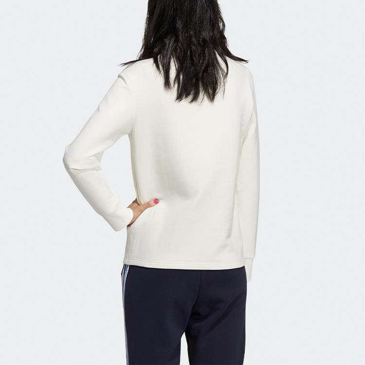 Adidas Neo Womens Long Sleeve Sports Pullover Sweatshirt Women Sweatshirts Off-White GP5498
