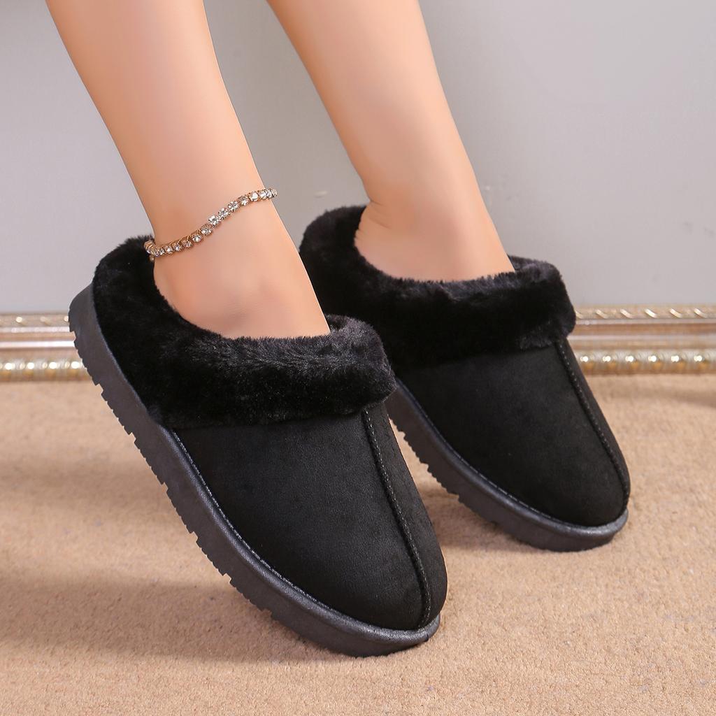 Women's Shoes, Women's Casual Shoes, Winter Warm Home, Fleece and Thickened Cotton Slippers