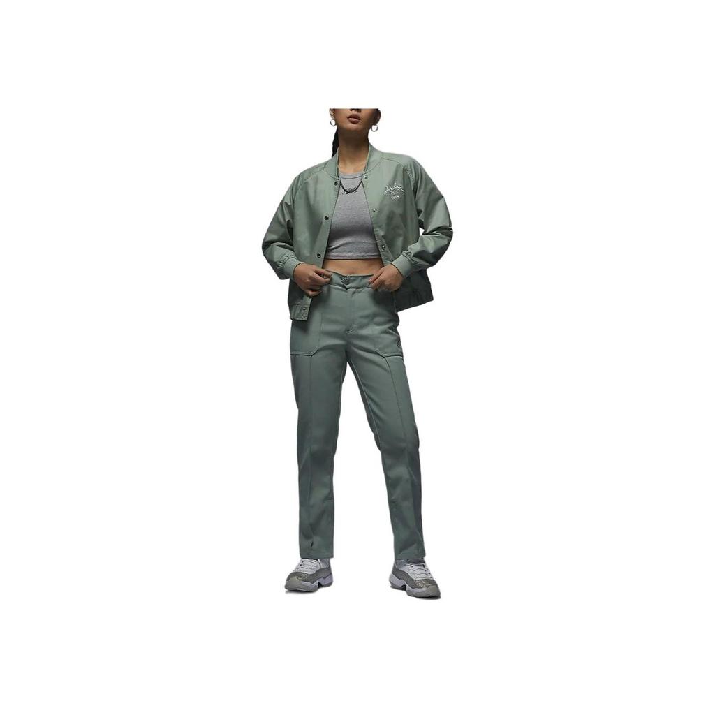 Jordan Solid Color Stand Collar Single Breasted Casual Long Sleeve Jacket Women Jacket Smoke-Gray FN5787-304