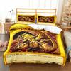 Anime Yu Gi Oh Card Blue Eyes White Dragon Cartoon Bedding Set Single Twin Double Queen King Cal King Size Bed Linen Set