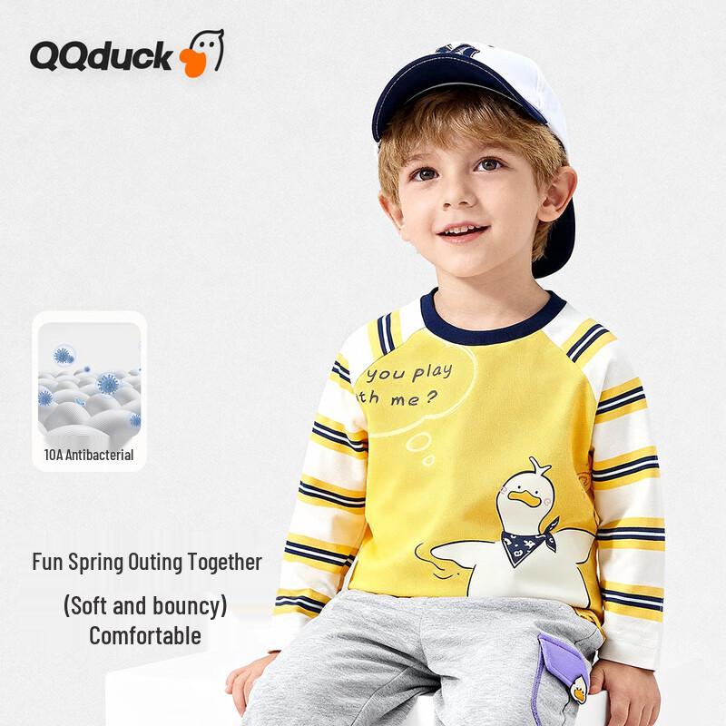QQ DUCK Boys' Striped Long-Sleeve T-Shirt