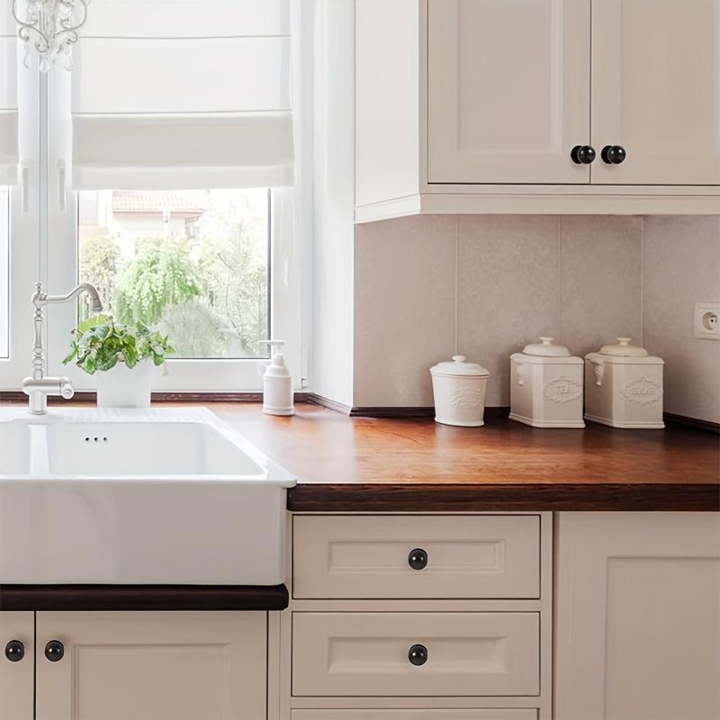 10 / 20szt (0,71*0,94 cala) Gałki do szafek kuchennych, gałki do komody, gałki pełne, uchwyty do szuflad, uchwyty do komody, matowa czerń, z dwoma rozmiarami śrub