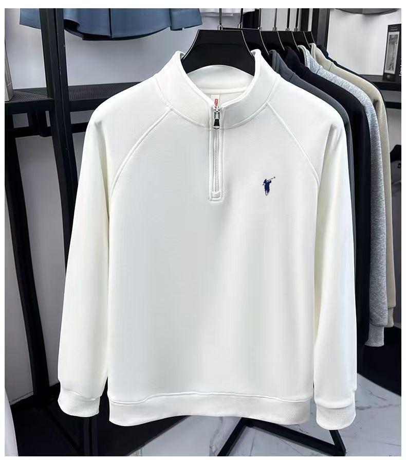 Herren Freizeit-Baumwoll-Hoodie mit halbem Reißverschluss und Stehkragen, Hochwertiges Gefühl, Herbst-/Winterkollektion