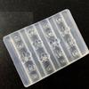 Silicone Nail Art Carving Template Flower Pattern Carving Template 3D Phalaenopsis Flower Mold Reusable Butterfly Orchid Design