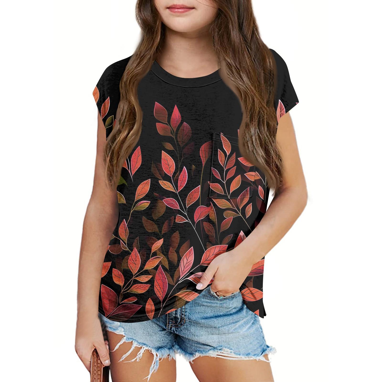 

Детское летнее пальто с круглым воротником и принтом, карман 120