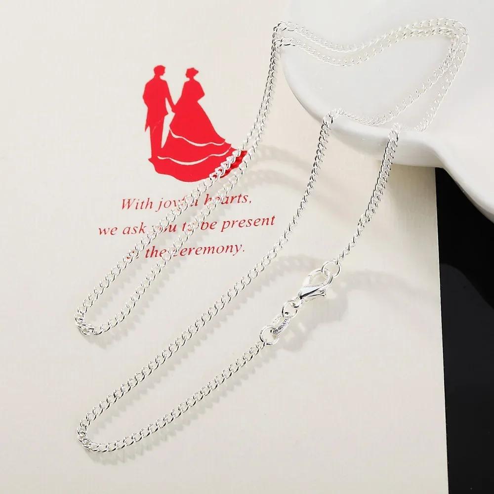 40-75cm   Copper Necklace 16/18/20/22/24/26/28/30 Inch 2MM String Chain for Women Men for Jewelrys Pendants