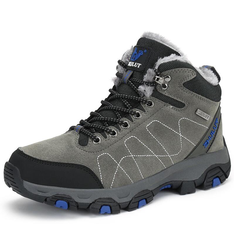 Winter Men's Casual Sports Climbing Shoes Outdoor Travel Anti-Slip Wear-Resistant Warm Cotton Shoes Large Size Work Shoes