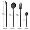 24 szt. Czarny zachodni zestaw obiadowy zestaw sztućców ze stali nierdzewnej widelec nóż łyżka zestaw stołowy zestaw sztućców zestaw sztućców