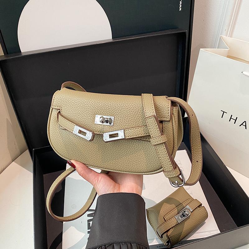 Premium Saddle Bag Fashion Versatile Gemini Bag Dumpling Bag Women's Bag One Shoulder Crossbody Breast Bag Mini Fanny Bag