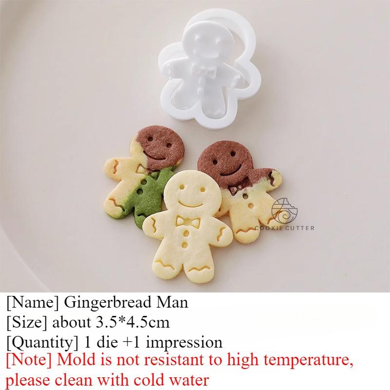 Cartoon Mini Christmas Biscuit Mold Marry Christmas Theme Cookie Cutter Embossing Mould Party Cupcake Baking Accessories Tools