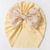 New children's hats, solid color bow baby pullover hats, summer breathable baby caps