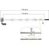Kit de rôtisserie - onlyfire - 6012 - acier inoxydable - 120 cm - 4 brochettes - 99,1 cm de largeur