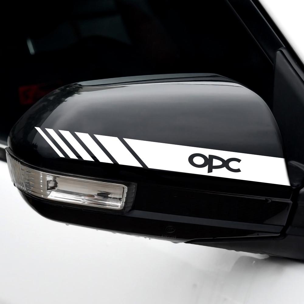 2Pcs Car PVC Badge Body Rearview Mirror Styling Sticker For Opel Insignia Astra Antara Meriva Zafira H G Corsa Car Accessories Tf0