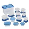 92PC Food Storage Containers Set Stackable Microwave Freezer Safe Lids Storage Organizers Translucent Plastic BPA Free Kitchen