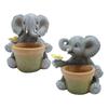 Elephant Planter Art Piece Collectible for Small Plants In Patio Or Garden