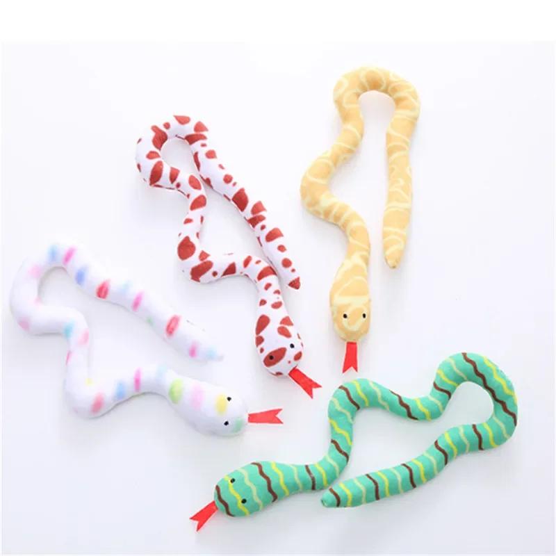Catnip Toy Interactive Plush Cat Toy Gluttonous Snake Bite-Resistant Molar Interactive Toy Gift For Pet Accessories