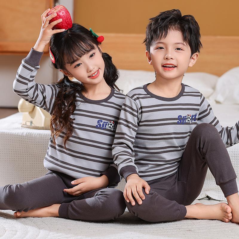 Teens Pajamas Long Sleeve 100% Cotton Pyjamas Big Kids Clothes Sets Children Boys Sleepwear Pajamas for Girls 6 8 10 12 14 Years