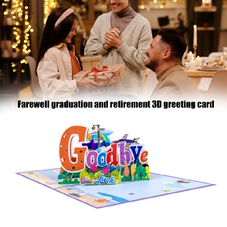 Celebratory Graduation and Retirement Card Elegant Paper 3D Greeting Card for Memorable Graduation Retirement Farewells