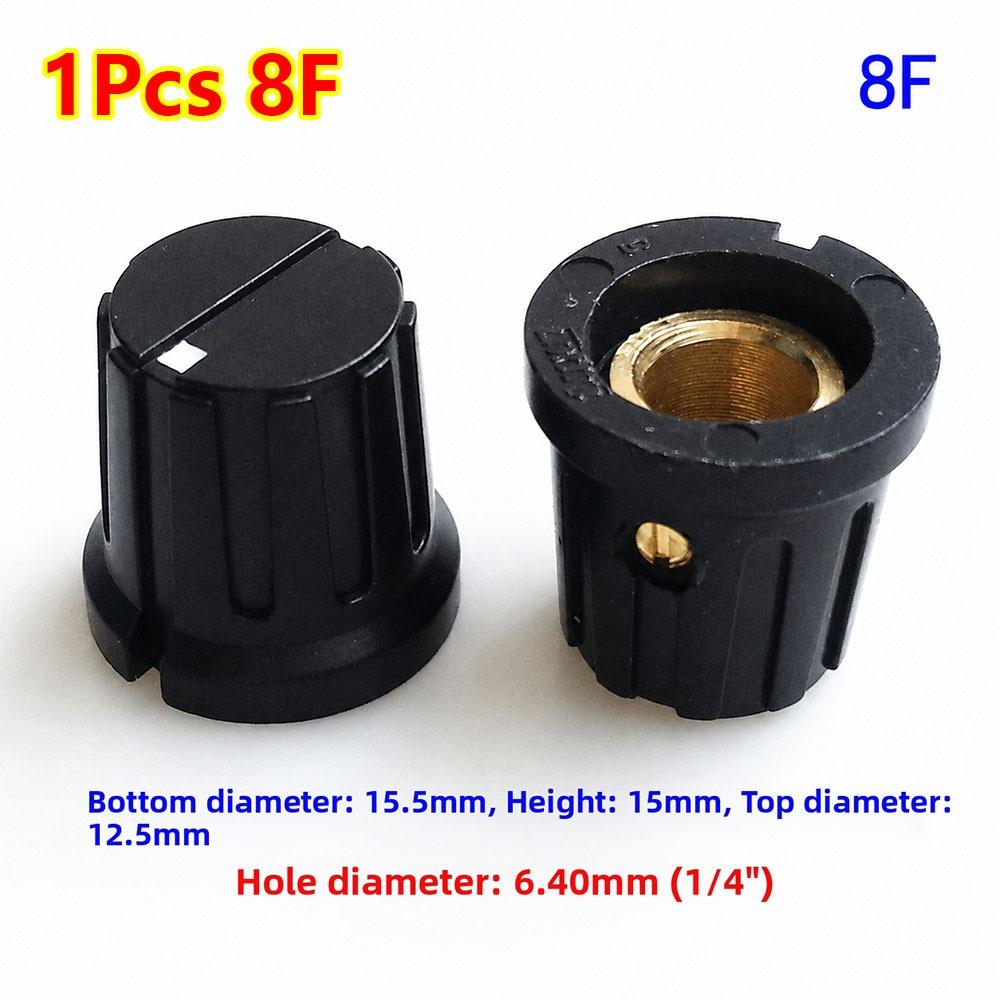 1Pcs ABS Plastic Guitar Effector Knob Instrument Adjustment Cap  for Guitar Effector 8F Hole 6.4mm