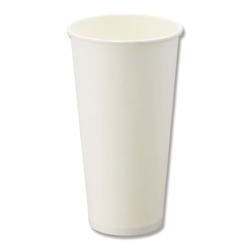 [Case Sale] HEIKO Paper Cups, 20oz, White, for Hot and Ice Drinks, 90mm Diameter, 004535994, 1 Case (25 Cups X 40 Bags, Total 1000 Cups)