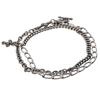[ArtemisClassic] Crossmix T-Bar Double Bracelet ACB0133 Silver