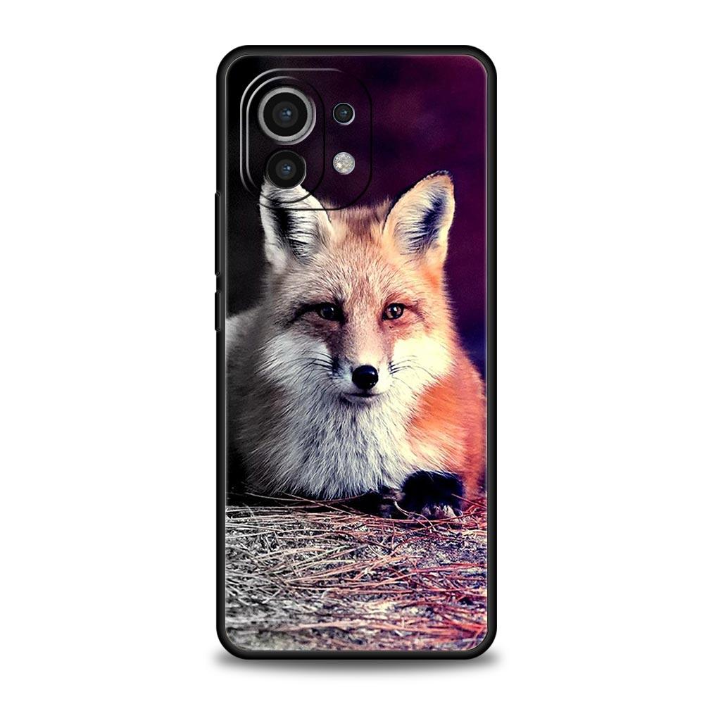 Coque de téléphone Animale Mignonne Dessin Animé Renard Pour Xiaomi Poco X3 NFC M3 M4 F4 X4 Pro 5G F3 GT Mi 12 11T 10 9T 10T Lite 11 Ultra Housse Noire