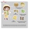 Peach Maruko 4.5" BJD Skateboard Boy Doll with Changeable Clothes - Birthday Gift Figurine