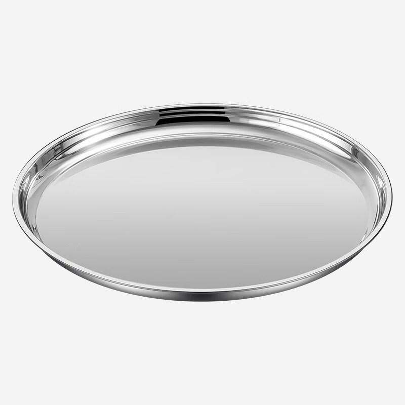 Jijun 40cm 304 Stainless Steel Round Dinner Plate