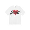 Stussy × Cpfm Moda Casual Stampa Cuore Lettera Larga Comoda Versatile Maglietta Unisex Maglietta Bianca 3903700