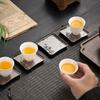 Vintage alloy coasters, plum orchid bamboo chrysanthemum coasters, cup holders, heat insulation pads, tea ceremony accessories