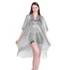 Comfortable Tassel Shawl Poncho Silk Shawl High Quality Hollow Sun Protection Scarf  Women