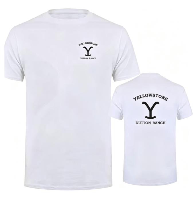2026 Herren Schwarz Western Ranch Stil Grafik T-Shirt Vintage Cowboy Thema Brustdruck Rundhals Kurzarm Freizeit T-Shirts Für Herren