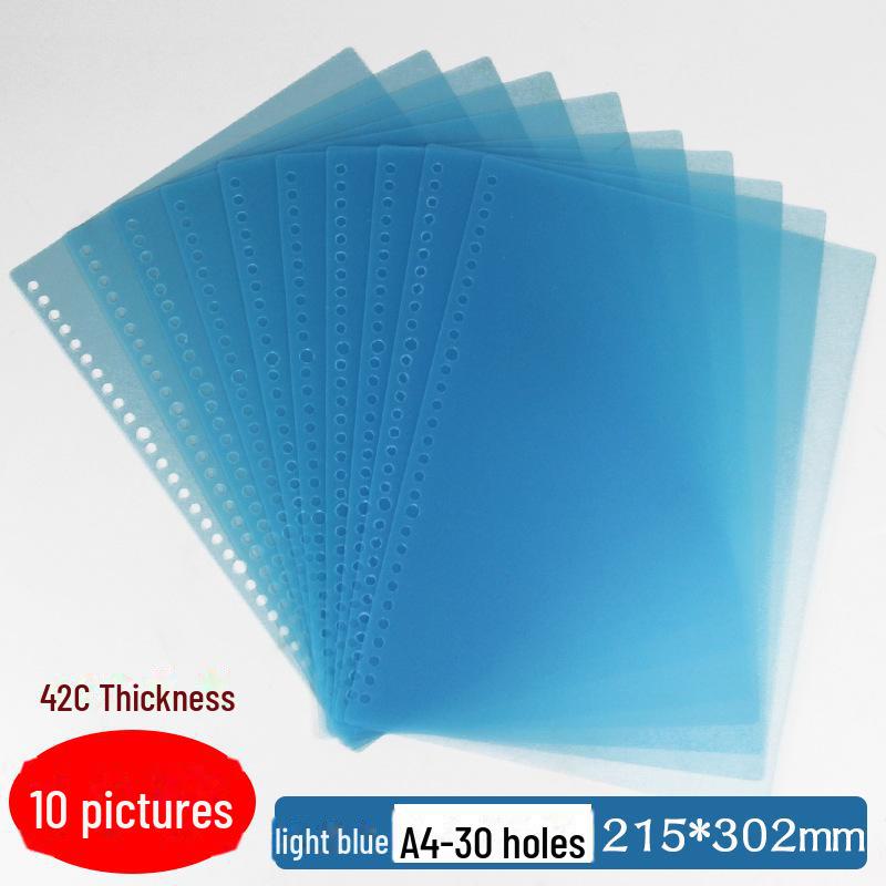 5-Pack Frosted A4 Detachable DIY Loose-Leaf Book with Colored Cover, A5/B5 Opening Ring Hole Folder