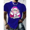 Christmas T-Shirt Funny 3d Santa Claus Print Tops Tees Mens T-Shirt Holiday Casual Harajuku Colorful Men's Clothing