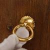 Maniglia a pomolo ad anello in ottone massiccio stile antico per ante di mobili, cassetti, pomelli con viti, ferramenta per mobili vintage