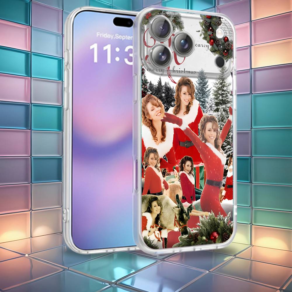 M-Mariah Singer Carey Christmas Phone Case For iPhone 16,14,11,17,13,15,12,Air,Plus,Pro,Max,E,Mini Frosted for Magnetic Wireless