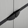 Garden Storage Cabinet with 3 Shelves Grey & Black 68 x 40 x 168 cm