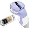 Embossing Label Maker Machine with 6 Tapes, Old School Embosser Labeler with 6 Rolls 3D Embossing Label Waterproof for Office and DIY- Purple
