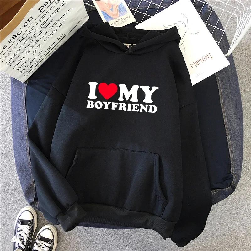 2025 Hot Couple Kangaroo Pocket Hoodie Classic Love Printed Season Woman Home Outdoor Casual Sporty Pullover Aesthetic Clothes