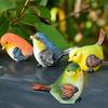 Resin Bird, 4 Pieces Garden Bird Figurines, Resin Birds Animals Figurine, Garden Yard Lawn Decoratio