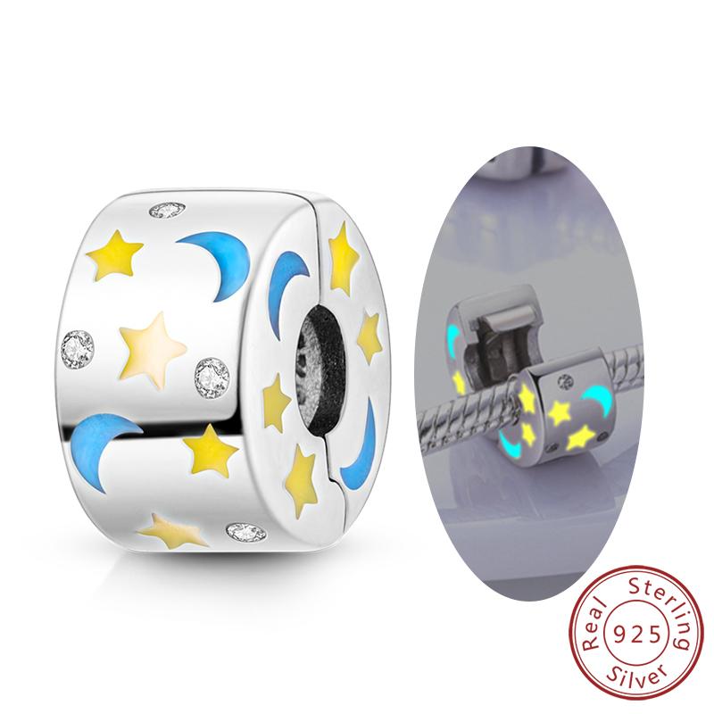 Luminous Series Copper Charms Beads Pendant Firefly Elf Paw Planet Charm Fit Original Bracelet Women Jewelry Gift