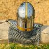 Viking Chainmail Helmet Armor Chain Mail Helmet Medieval Brass Helmet Chainmail Hand Forged Armor Helmet Best Gift