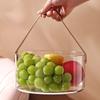 Modern Minimalist Large Capacity Specialty Handheld Basket with Transparent Texture and Open Design for Snacks and Dried Fruits